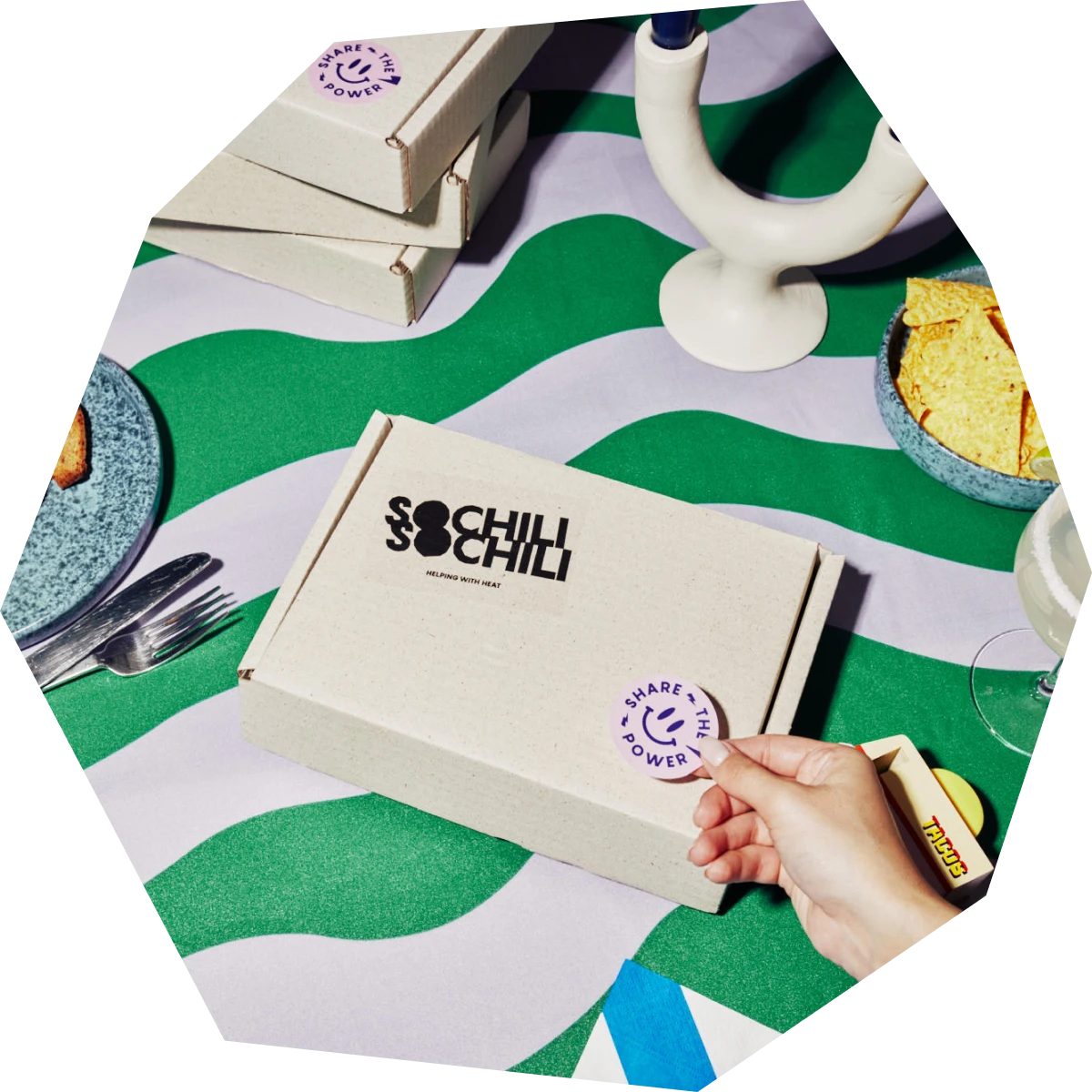 Nachhaltiges Geschenk mit Sticker